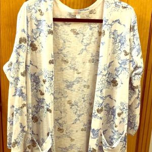 LuLaRoe Sarah - XL - Light Weight - White Floral